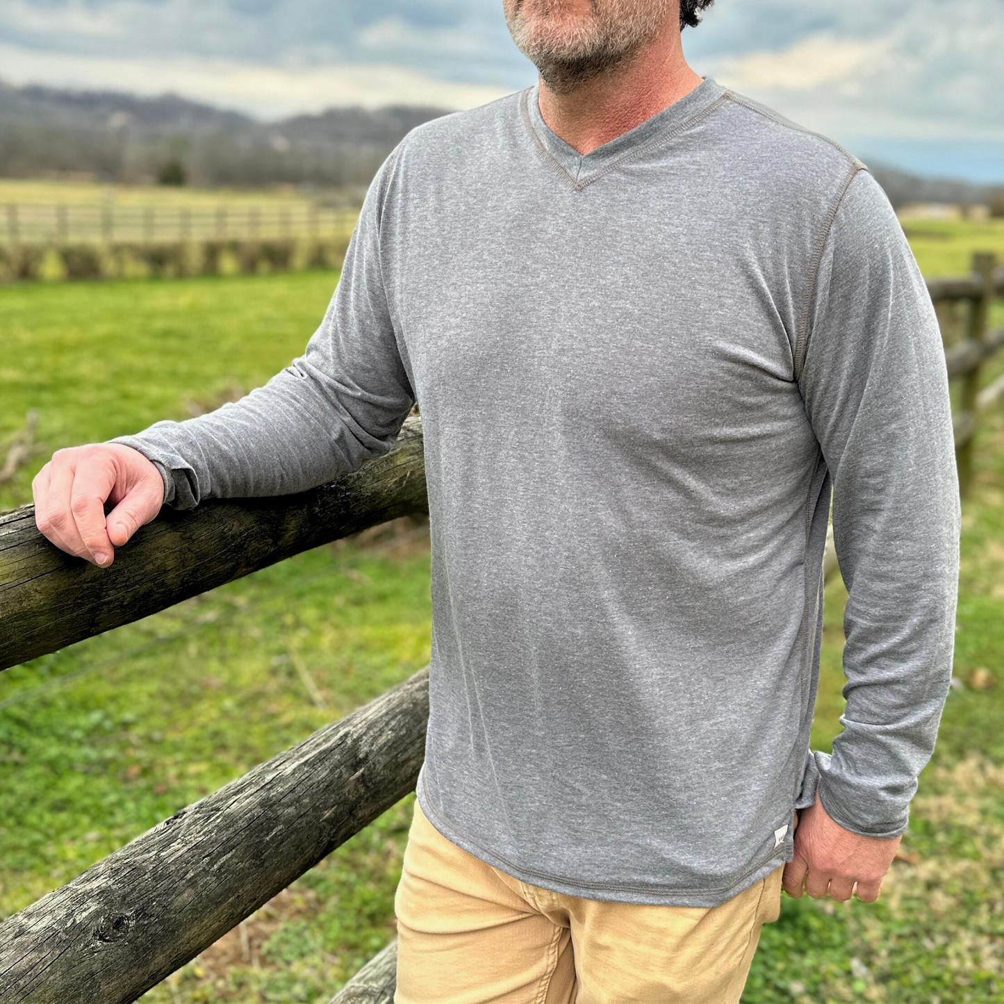 
                  
                    V Neck Pullover - Gray
                  
                