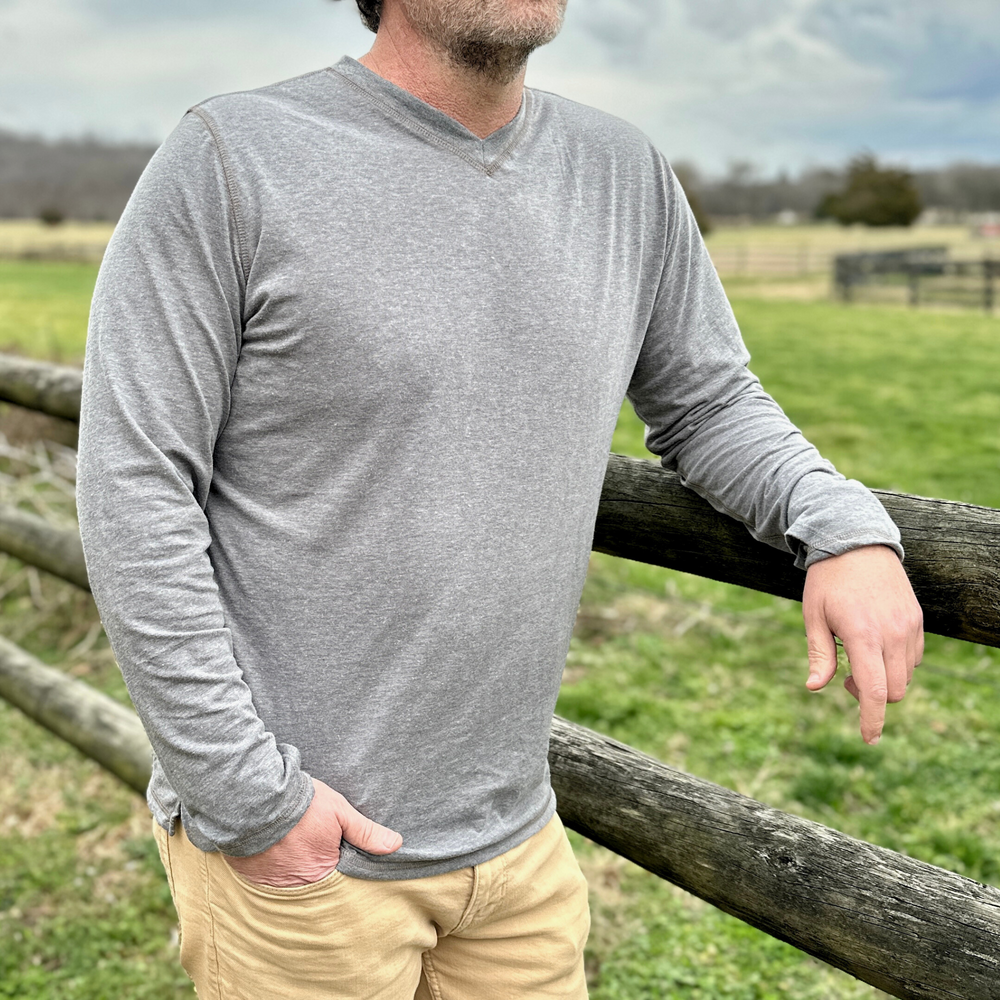 
                  
                    V Neck Pullover - Gray
                  
                